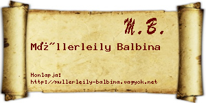 Müllerleily Balbina névjegykártya